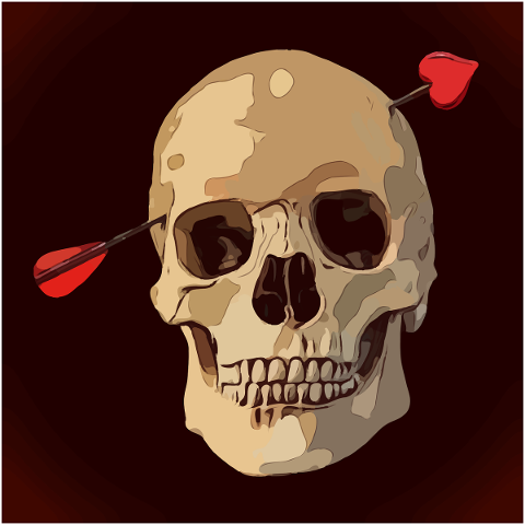 cupid-skull-heart-arrow-headache-4926650