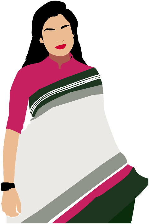 woman-cartoon-silhouette-saree-7248375
