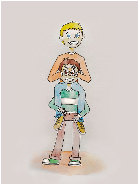 teens-boys-friends-watercolor-kids-6133903