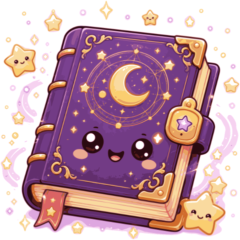art-cartoon-cute-magic-spellbook-10413980