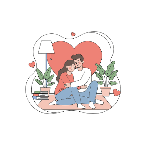 romantic-couple-illustration-10080045