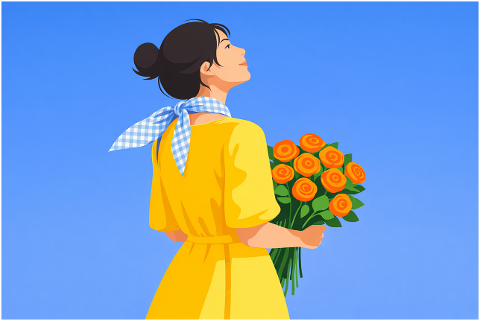 spring-woman-flowers-bouquet-happy-10209791