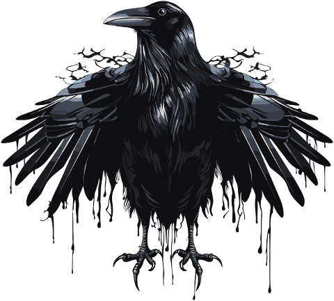 ai-generated-raven-crow-bird-black-8291261