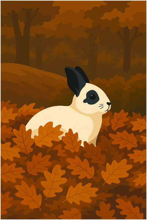 rabbit-autumn-leaves-forest-animal-9914824