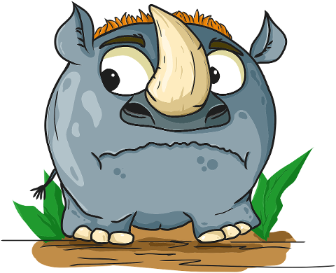 rhino-horn-animal-grass-cartoon-6141852