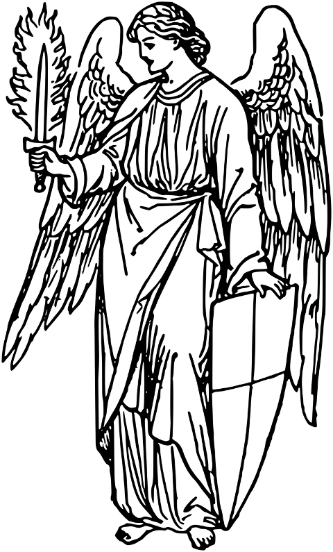 angel-line-art-god-belief-faith-8095380