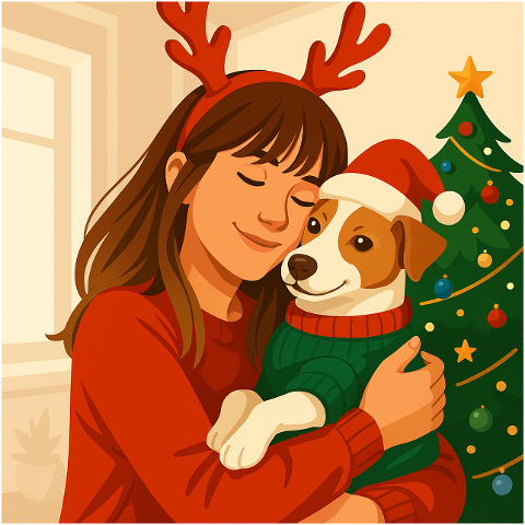 christmas-illustration-girl-and-dog-9963282