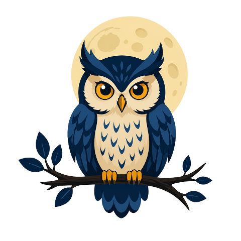 owl-bird-night-moon-branch-forest-10369769