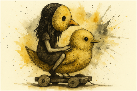surreal-watercolor-girl-bird-chick-9934183