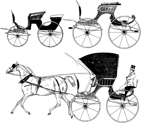 stagecoach-carriage-line-art-horse-5134846