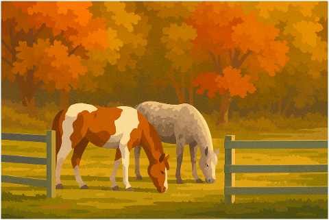 horses-autumn-trees-pasture-nature-9914806