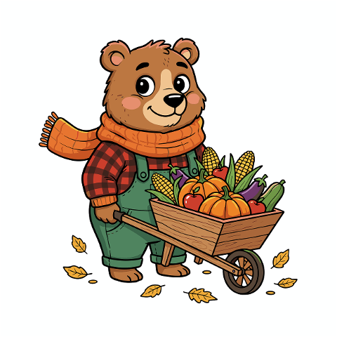 bear-autumn-harvest-vegetables-9825897