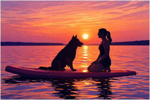 woman-with-dog-sunset-10182197