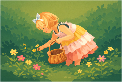 spring-girl-flowers-picking-flowers-10205779