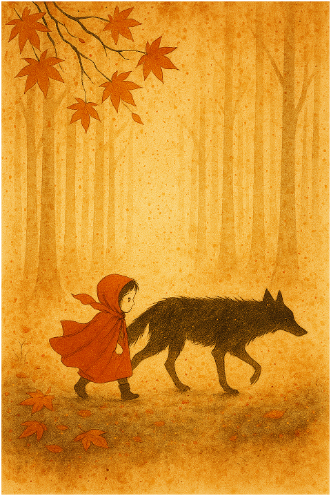fairy-tale-autumn-forest-girl-wolf-9919623