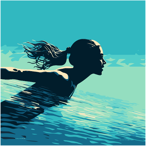 ai-generated-woman-silhouette-swim-8201373
