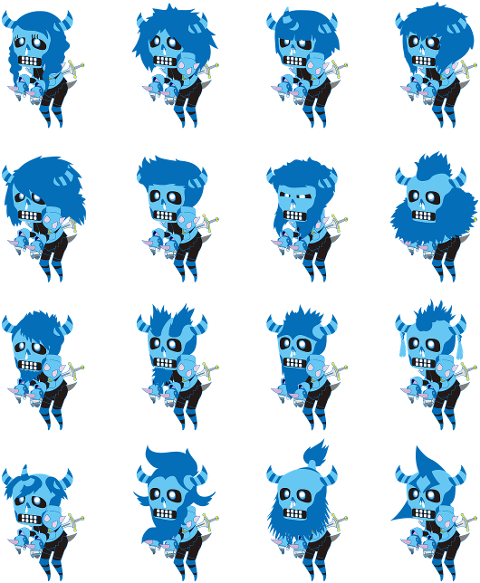skull-bone-character-blue-7273613