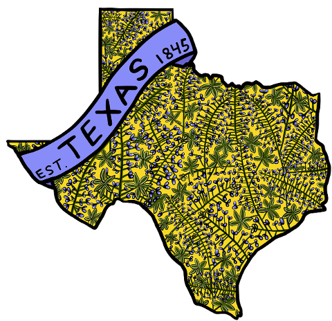 texas-map-bluebonnets-cartoon-7395746