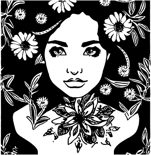 woman-floral-pattern-portrait-7418637