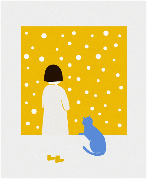 yellow-wall-cat-girl-pet-animal-6243164