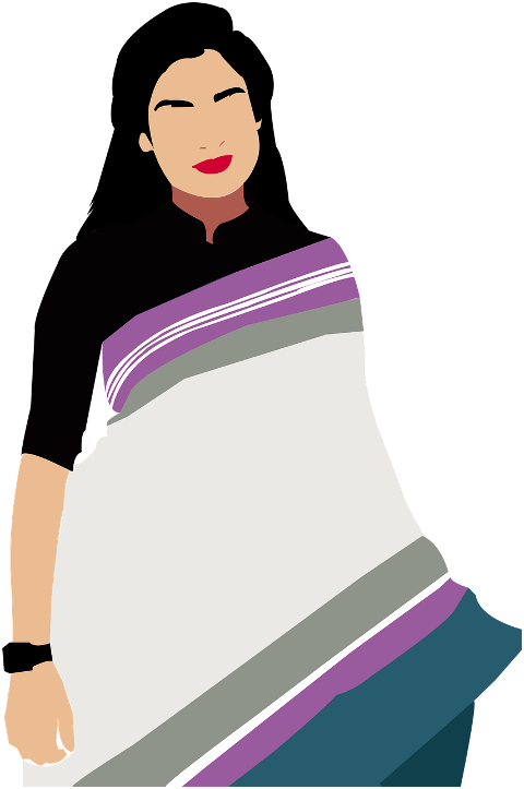 woman-saree-drawing-cartoon-7248376