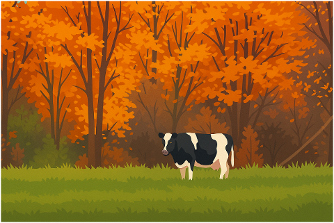 cow-autumn-fall-animal-farm-9914972