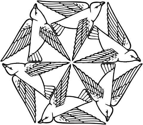 birds-animals-hexagon-line-art-7185250