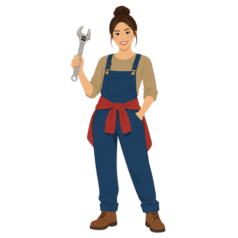 mechanic-woman-adjustable-wrench-10444033