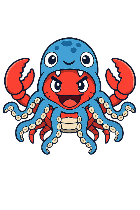crab-octopus-mascot-cartoon-funny-10309496