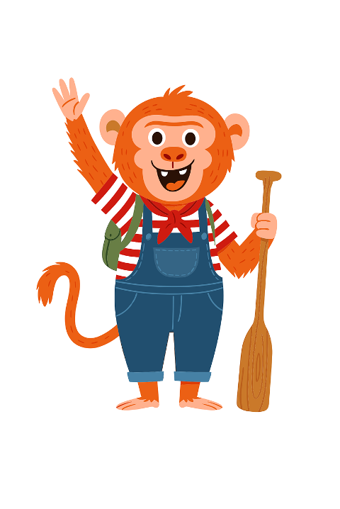 monkey-sailor-oar-paddle-9936587