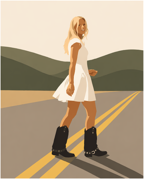 woman-walking-road-minimalism-10232334