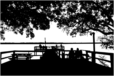 trees-lake-silhouette-people-8209391