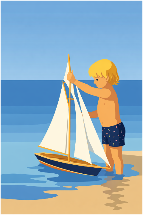 child-boy-beach-toy-boat-sailboat-10188327