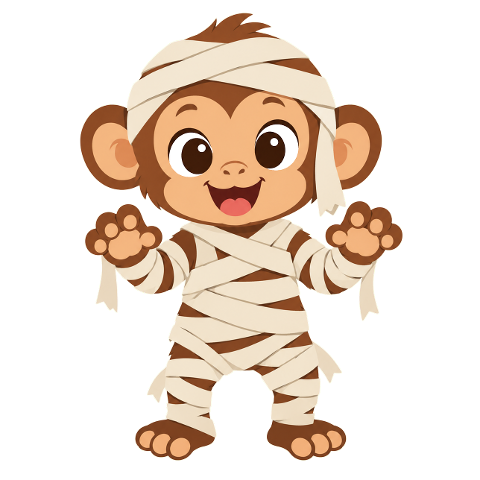 mummy-monkey-halloween-monkey-10495491