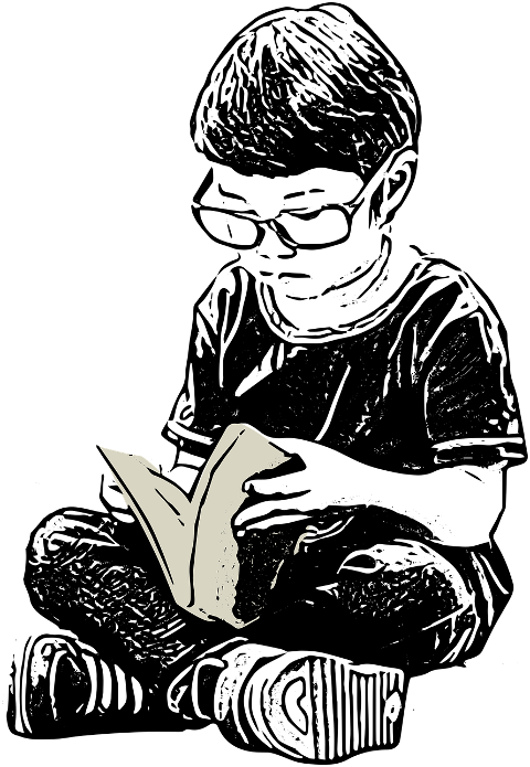 reading-book-little-boy-drawing-7350763