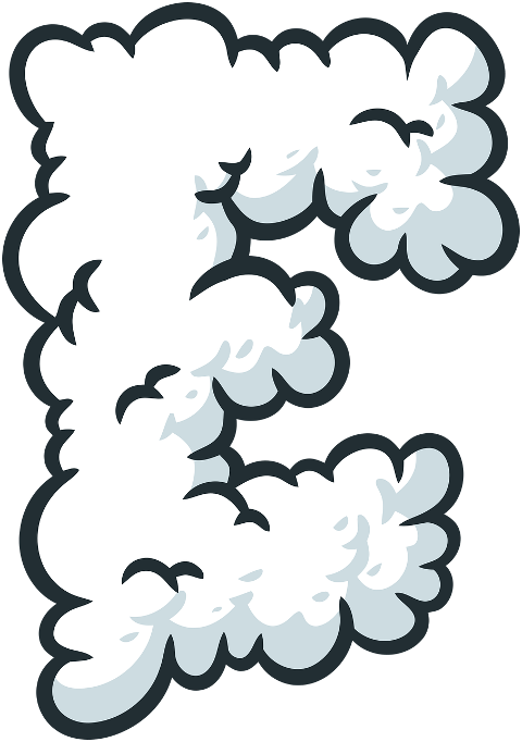 font-letter-e-air-cloud-alphabet-9089272
