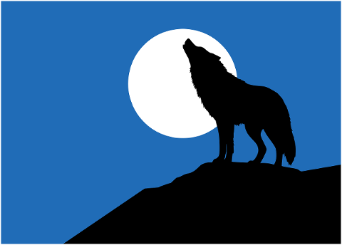 wolf-moon-night-silhouette-howl-9197597