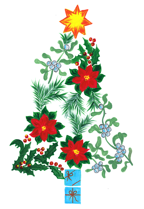 christmas-tree-tree-poinsettia-6832499