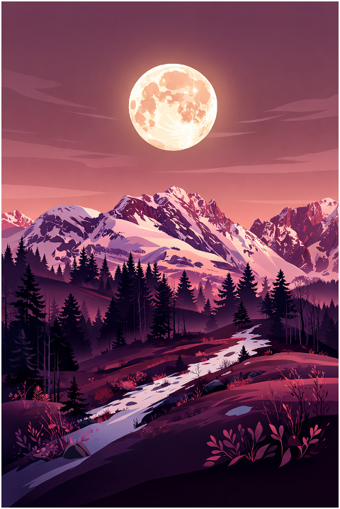 mountain-landscape-full-moon-10120972