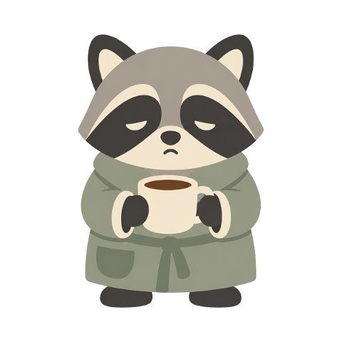 raccoon-coffee-sleepy-cartoon-10311892