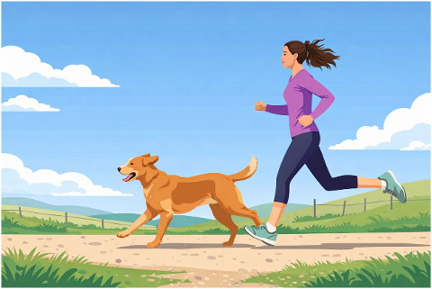 woman-running-with-dog-10146704