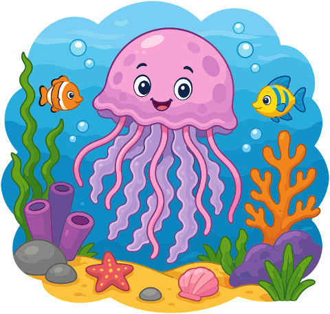 cartoon-jellyfish-cute-jellyfish-10389567