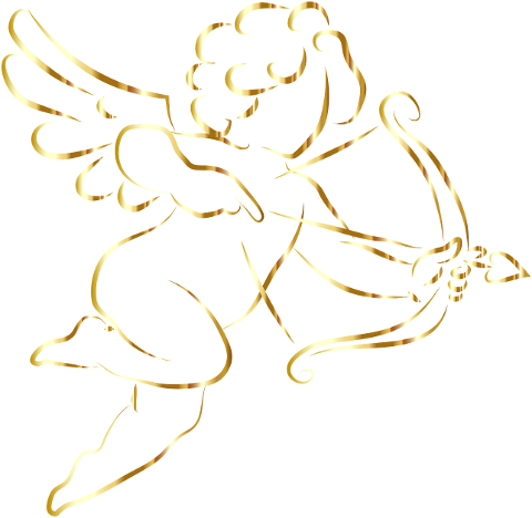 cupid-love-line-art-gold-angel-6940717