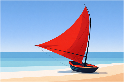 sailboat-boat-red-sail-sea-beach-10191042