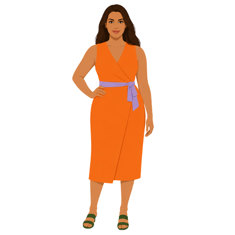 woman-fashion-orange-dress-10442305
