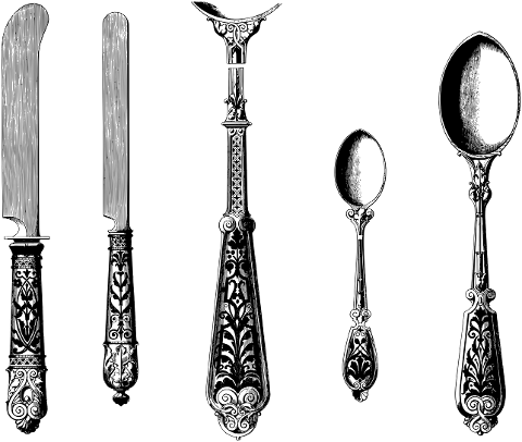 cutlery-utensils-line-art-spoon-6522578
