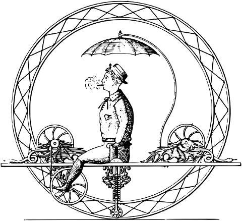 bicycle-unicycle-vintage-umbrella-7366291