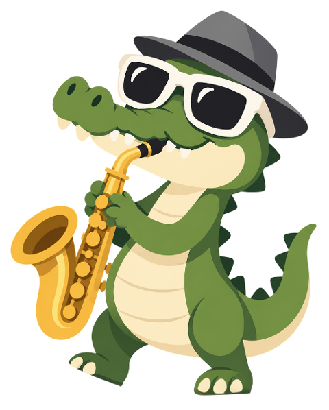crocodile-saxophone-fedora-10464195