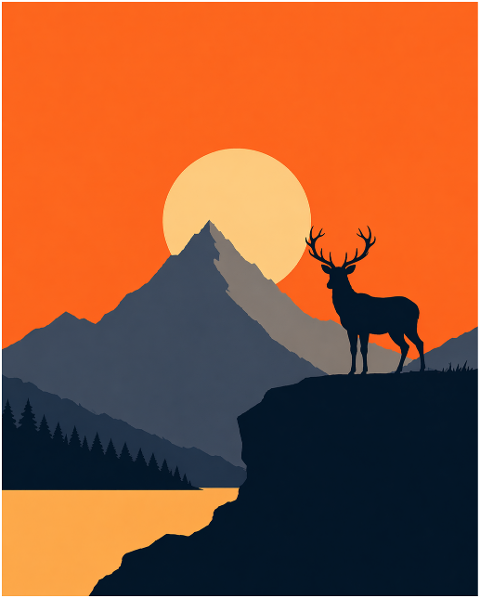 deer-sunset-mountain-landscape-10233880
