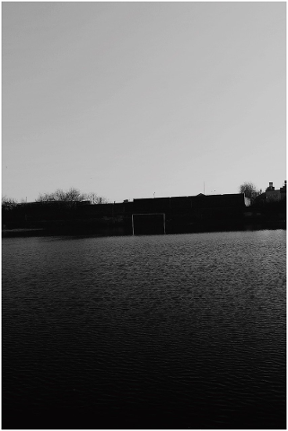 water-lake-goal-post-black-white-4762410